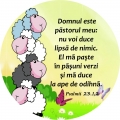 Sticker rotund, Domnul este pastorul meu!